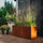 Corten Steel Planter Box 62x40x39cm Outdoor Garden Raised Bed with Rust Finish