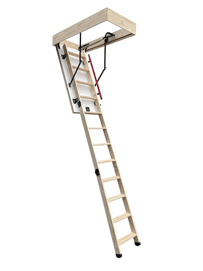 Wood Timber Folding Loft Ladder Hatch 55cm x 120cm (H 280cm) Attic Stairs