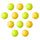 12pcs Outdoor Pickleballs 40 Hole 74mm Pickle Balls Set