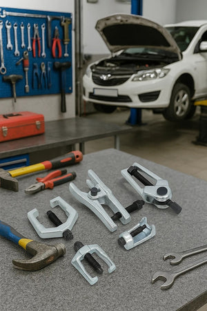 Ball Joint Tie Rod Tool Kit with Pitman Arm Puller – Heavy Duty Remover Set