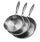 Tri Ply Stainless Steel Frying Pan Set 24 28 32cm Induction