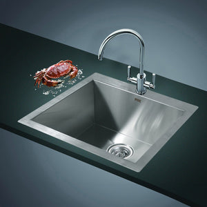 530x505mm Stainless Steel Handmade 1.2mm Sink with Waste in Stainless Steel Finish