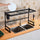 85cm Dish Drying Rack Drainer Over Sink Steel Cup Cutlery Organizer 2 Tier