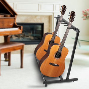 Guitar Stand 5 Holder Guitar Folding Stand Rack Band Stage Bass Acoustic Guita