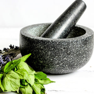 Large Pestle and Mortar Set Durable Granite Stone Spice & Herb Crusher