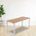 Rectangular-Shaped Table Bench Desk Legs Retro Industrial Design Fully Welded - White