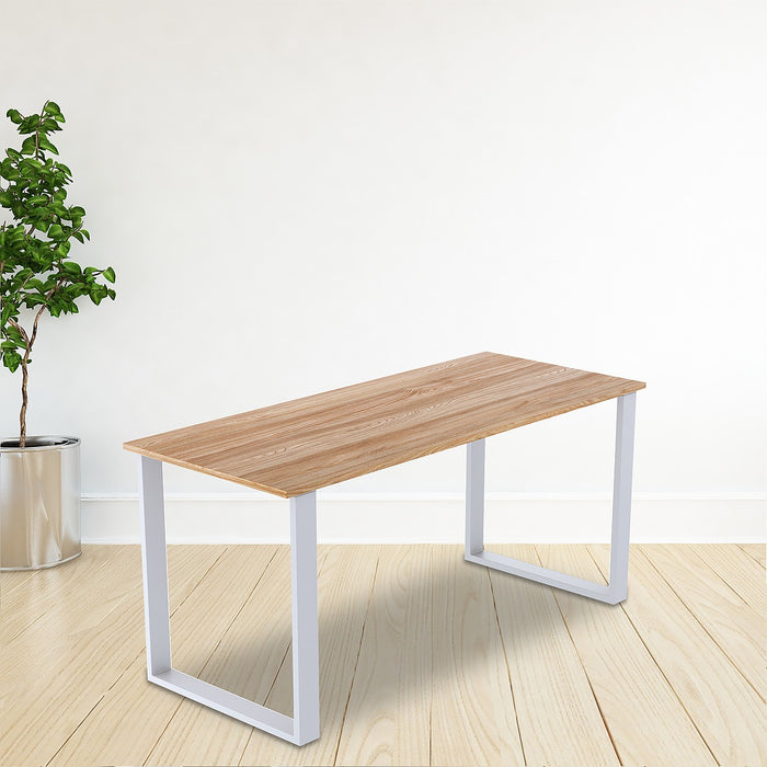 Table Bench Desk Legs Retro Industrial Design - White Rectangular